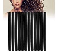 Barra de Pegamento Termofusible para Extensiones de Cabello, Kit con 12 Barras y Pistola de Aplicación, Accesorios para Fijación con Queratina, Ideal para Pelucas y Cabello Postizo (Negro)