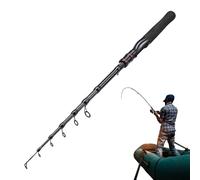 Barra de pesca telescópica, caña de pescar plegable, caña de pescar pescadora de pesca de agua dulce, brecha de peces marinos, accesorios de acceso a la pesca, caña de pescar con un mango cómodo para