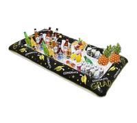 Barra de Piscina Inflable Black & Gold Happy Graduation Drink Floaties para la Piscina 51x24x5.5 Pulgadas PVC Flotater Floating Cooler para Playa, Fiesta de Agua y más Bandeja Flotante para