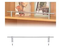 Barra de protección de estante de acero inoxidable, barra de borde anti-consejo de 5cm para gabinetes de cocina, estanterías y vanidad, evita la caída de artículos, kit de montaje fácil incluido, bara