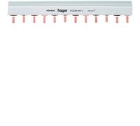 Barra de puente - 3 polos + neutra - lengüetas - 10 mm2-24 módulos - Hager kb463c