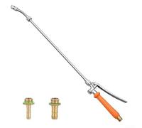 Barra de pulverización ajustable de 73 cm, tubo de extensión telescópica con boquilla giratoria, mango de interruptor bloqueable para riego de jardín