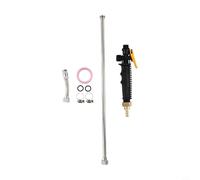 Barra de pulverización de repuesto de 38 pulgadas de latón con tubo de acero inoxidable y mango de goma, boquilla ajustable, abrazadera de manguera para manguera de jardín