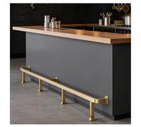Barra de reposapiés de acero inoxidable resistente, soporte montado en la pared para bar del hogar e isla de cocina, incluye kit de herramientas, 200 cm / 6.6 ft