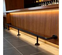 Barra de reposapiés moderna para debajo del mostrador, Riel de reposapiés de barra de acero inoxidable de tubo redondo con soportes, barandilla decorativa para isla de cocina(100cm/39in/3.3ft)