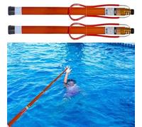 Barra de rescate telescópica con mango antideslizante, equipo de seguridad de fibra de vidrio para la prevención de ahogamientos y uso de emergencia