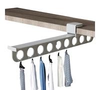 Barra de ropa extraíble - Carril de soporte telescópico HIPS, organizador de guardarropa con rodamiento sólido | Perfecto para arreglos de armario, almacenamiento de pantalones, suspensión