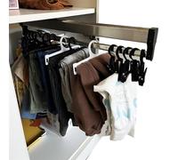 Barra de ropa extraíble de 30-80 cm, barra de acero extensible for guardar ropa y pantalones, percha ajustable for ahorrar espacio, organizador de armario de metal, carga 25 kg.(350MM/13.7INCH)