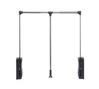 Barra de ropa plegable ajustable telescópica con capacidad de carga de 30 kg, extensible de 560 a 1250 mm para organización de armario y ahorro de espacio