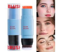 Barra De Rubor Para Mejillas Y Labios - Barra Multiusos De Sombra De Ojos Y Rubor En Crema | Maquillaje Hidratante De Larga Duración Con Diseño Doble Punta Para Oficina Y Viajes