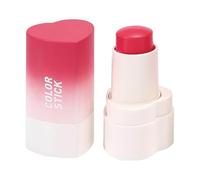 Barra de rubor, tinte de labios y mejillas, rubor en de corazón, uso duradero, fórmula y no grasosa, 5,9 x 3,5 cm, para viajes de negocios, hogar, al aire libre, escuela