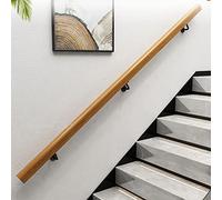Barra de seguridad antideslizante de madera para escaleras, para personas mayores, uso en interiores, ático, pasillo, 80 cm, acabado de madera, estabilidad y apoyo mejorados