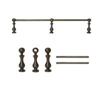 Barra de Seguridad Antivuelco de Latón Macizo para Estantes Madera | Valla de Barrera Decorativa Anticaída para Muebles Especieros Estanterías de Libros y Bar de Vinos(Bronze,107in/272cm)