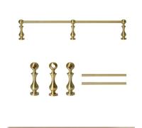Barra de Seguridad Antivuelco de Latón Macizo para Estantes Madera | Valla de Barrera Decorativa Anticaída para Muebles Especieros Estanterías de Libros y Bar de Vinos(Brass,107in/272cm)
