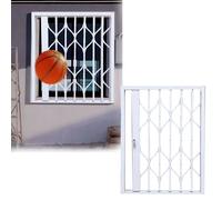 Barra de seguridad plegable de aluminio para exteriores, reja antirrobo para ventanas, barrera de seguridad multifuncional para perros para uso doméstico en sótanos.