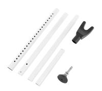 Barra de seguridad puertas ajustable 44-55 pulgadas Tope puerta for el hogar Seguridad 3 en 1 Bloqueador para Correderas(White)