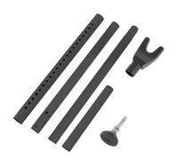 Barra de seguridad puertas ajustable 44-55 pulgadas Tope puerta for el hogar Seguridad 3 en 1 Bloqueador para Correderas(Black)