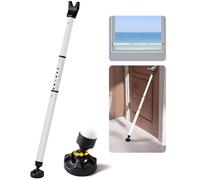Barra de seguridad resistente para puerta corrediza de patio, ajustable de 58 a 120 cm, tope de ventana para el hogar y viajes, barra de bloqueo de puerta con base antideslizante de 360°, se adapta a