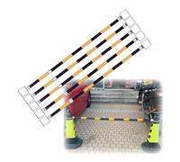 Barra de señalización telescópica extensible de 4,1 a 6,56 pies, postes de barrera para obras viales, barras de seguridad para estacionamientos, no incluye conos de carretera (amarillo y negro, 5 un