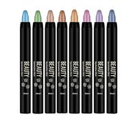 Barra de sombra de ojos, Barras de sombra de ojos, Bolígrafo aplicador de sombra de ojos de 8 piezas, Lápiz de ojos mezclable, crema, sombra de ojos resistente al agua, lápiz en barra brillante para m