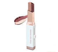 Barra de Sombra de Ojos de Doble Color, Barra de Sombra en Crema con Efecto Degradado, Resistente al Agua y Fácil de Difuminar para un Uso Durante Todo el Día (Marrón)