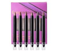 Barra de sombra de ojos,Sombra de ojos en barra,Aplicador de sombra de ojos Shimmer Pencil 6 colores | Lápiz abrillantador de sombra de ojos con bolsas de ojos brillantes a prueba de manchas para muje