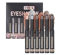 Barra De Sombras De Ojos Cremosa | 6 Unidades Barra De Sombra De Ojos Cremosa | Sombras Mate Brillo Iluminador Resistente A Manchas Para Mujer Cumpleaños Cita Fiesta Boda