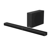 Aiwa Barra De Sonido con Subwoofer Inalámbrico HE-1200SW 2.1 CH con potencia120W RMS. Color Negro