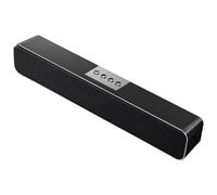 Barra de sonido con subwoofer integrado para escritorio o espacios pequeños, sonido envolvente, diseño compacto, conectividad múltiple, conexión