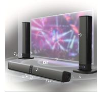Barra de sonido desmontable de 20 W para TV con Bluetooth/AUX, compatible con PC/juegos/proyectores, altavoces para sistema de sonido envolvente.
