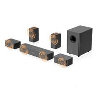 Barra de Sonido Hiwill N512 5.1.2 400W Bluetooth Subwoofer Graves Ajustables Negra