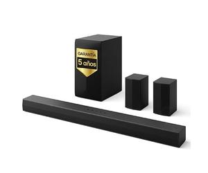 Barra de Sonido - LG S60TR, Bluetooth, 440W, 5.1 Canales con subwoofer, altavoces traseros para cine en casa, Dolby Digital, DTS Digital Surround , Negro - S60TR