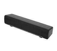 Barra de Sonido portátil, USB Estéreo con Cable Barra de Sonido Reproductor de música Bass Surround Sound Box con Conector de Audio de 3,5 mm para PC, teléfonos celulares(Negro)