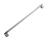 Barra de soporte de cristal de ducha de acero inoxidable, ajustable de 400 a 600 mm, estabilizador de ducha con acabado cromado, brazo de pantalla telescópico para fijación de soporte de vidrio para