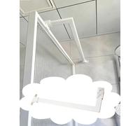 Barra de Soporte en Forma de L para mampara de Ducha sin Marco - Estabilizador de Pared de 90°, Abrazadera de fijación de 0-5 mm, Blanca, 40 cm (15 3/4") para instalación de mamparas de baño