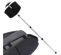 Barra de soporte para bolsa de viaje de golf, sistema de soporte de aluminio resistente, brazo rígido telescópico ajustable de 4 secciones con almohadilla superior de gran tamaño, protector resistente