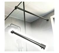 barra de soporte para mampara de ducha Barra de Ducha Pared-Vidrio en Acero Inoxidable Reforzada, Brazo Cuadrado Estabilizador para Mampara, Soporte Anti-Sag(Gray,135cm(53 1/10in))