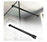 barra de soporte para mampara de ducha Barra de Ducha Pared-Vidrio en Acero Inoxidable Reforzada, Brazo Cuadrado Estabilizador para Mampara, Soporte Anti-Sag(Black,60cm(23 3/5in))