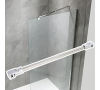 Barra de soporte para mampara de ducha, estabilizador de acero inoxidable para puertas de vidrio sin marco, soportes de brazo resistentes para recintos, 90 cm de longitud
