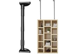 Barra de soporte telescópica con abrazadera de gabinete, barra de soporte ajustable para muebles | Tilt-Proof barra de tensión, catástrofe segura para refrigeradores, estantes de mesa, diámetro