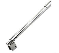 Barra de soporte telescópica para mampara de ducha de acero inoxidable de 400 mm a 600 mm con abrazadera de varilla fija para paneles de vidrio (inclinación)