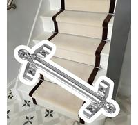 Barra De Sujeción Para Alfombra De Escalera,Juego De 1/3/5/10 Piezas,Material De Metal,Antideslizante,Resistente,Para Decoración Y Fijación De Escaleras(1pcs,107cm(42in))