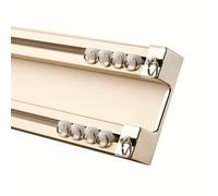 Barra de techo de 5 m a 6 m de aluminio doble para divisor de habitación, riel ajustable para montaje en techo, perfecto para decoración del hogar (color: C)