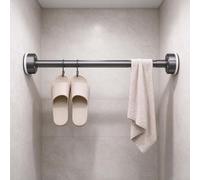 Barra de Tensión 16 a 59 Pulgadas, Cortina de Ducha Con Resorte Ajustable | Sin perforación, para ventanas, proyectos de bricolaje, armario, barra de tensión corta(Gunmetal gray,75-110cm/29-43in)
