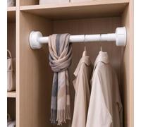 Barra de Tensión 16 a 59 Pulgadas, Cortina de Ducha Con Resorte Ajustable | Sin perforación, para ventanas, proyectos de bricolaje, armario, barra de tensión corta(White,75-110cm/29-43in)