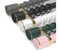 Barra de tensión ajustable para cortinas de ducha de 40 a 500 cm, barra telescópica multifuncional para armarios, balcones, no requiere herramientas ni taladros (color: negro)