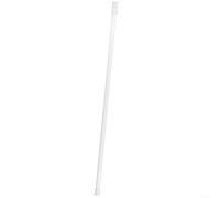 Barra de tensión con resorte, extensible, telescópica, barra de cortina ajustable de metal blanco para baño, cocina, ventana, armario, sin taladro, fácil montaje (60-110 cm)