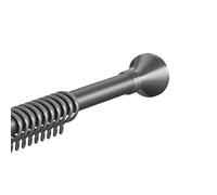 Barra de Tensión Extensible Blanca para Cortina de Ducha Sin Tornillos Barra de Ducha Barra de Cortina de Baño Barra de Cortina para Cortinas Negro de 40 a 500 cm(Gris,410-500cm/162-196in)