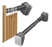 Barra de tensión extensible para cortina de ducha, barra de cortina ajustable sin taladro, para cortinas de red, 40500 cm de diámetro, 25 mm, color gris, perfecta para baños y duchas (110190 cm)