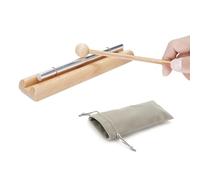 Barra de timbre de meditación, barras de campanilla de energía, campanillas de mano solas, instrumentos de curación de sonido, instrumentos de percusión de madera de un solo tono con mazo y una bolsa